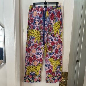 Agathe Singer for Anthropologie Leopard Print Pajama Pants, Small